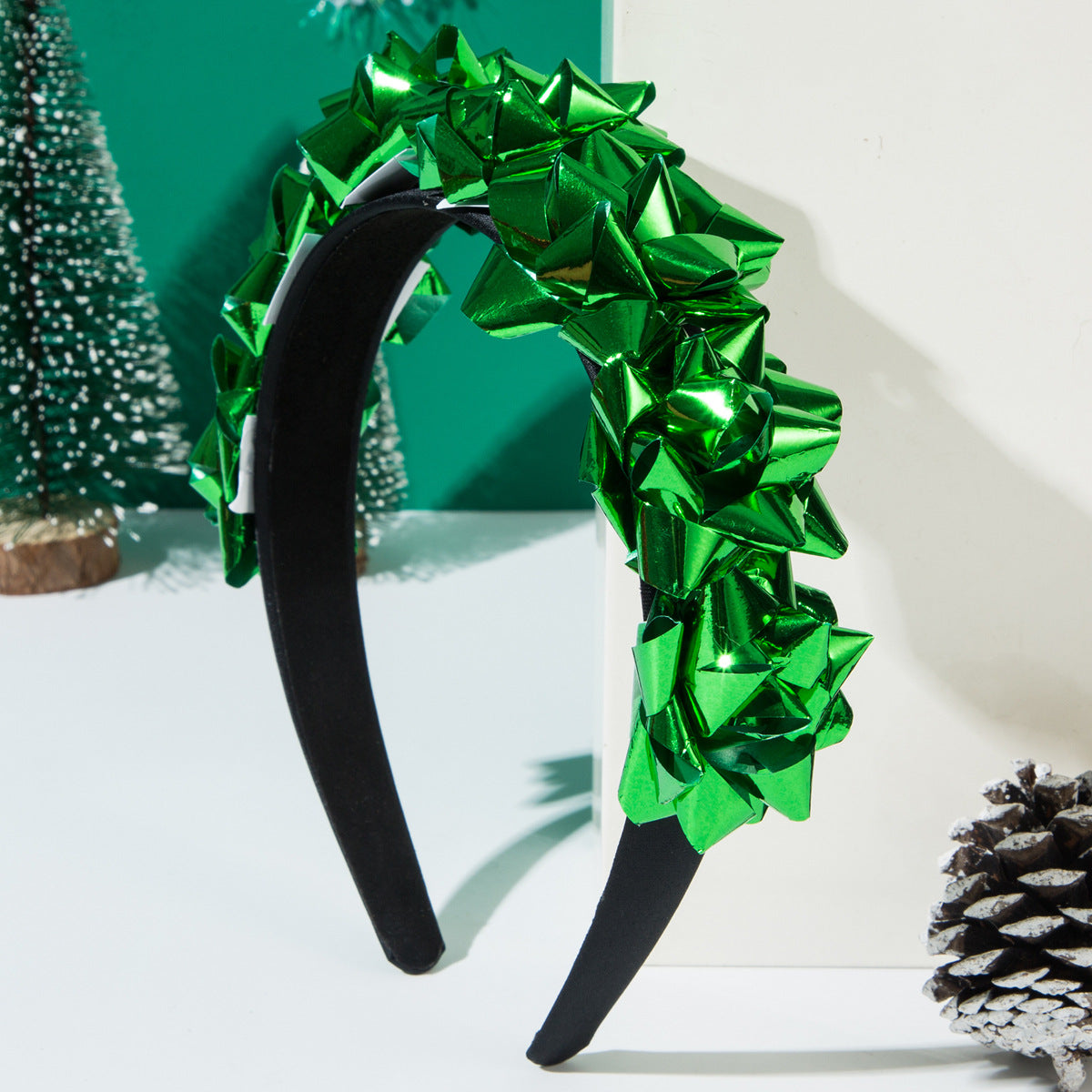 Wholesale New Christmas Party Inlaid Floral Premium Headband